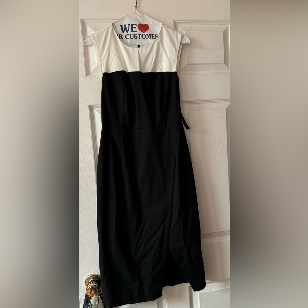 New York and company black and white dress size 2